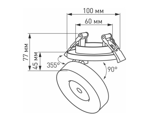 Встраиваемый светодиодный спот Arlight LGD-Mona-Built-R100-12W Warm3000 025450 Встраиваемый светодиодный спот Arlight LGD-Mona-Built-R100-12W Warm3000 025450