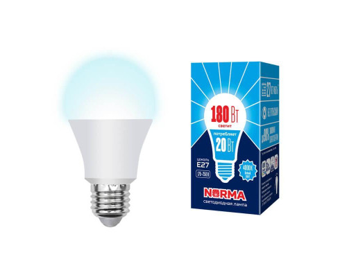 Лампа светодиодная E27 20W 4000K матовая LED-A65-20W/NW/E27/FR/NR UL-00004029 Лампа светодиодная E27 20W 4000K матовая LED-A65-20W/NW/E27/FR/NR UL-00004029