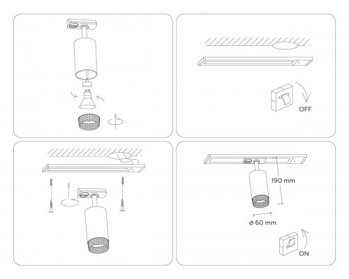 Трековый светильник Ambrella light Track System GL5161 Трековый светильник Ambrella light Track System GL5161