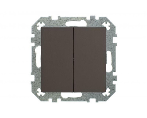 Выключатель двухклавишный Liregus Retro коричневый омбре 29-007