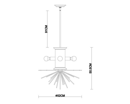 Подвесная люстра Vele Luce Aragonese VL1224P04 Подвесная люстра Vele Luce Aragonese VL1224P04