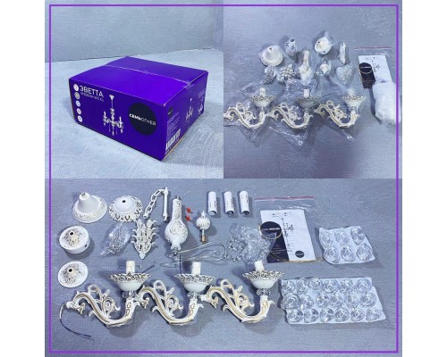 Подвесная люстра Seven Fires Evetta SF3331/3H-WG-CL Подвесная люстра Seven Fires Evetta SF3331/3H-WG-CL