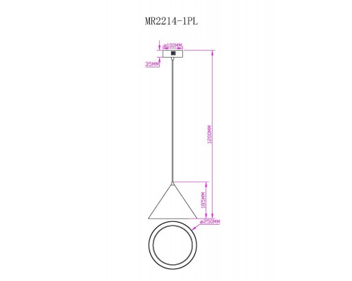 Подвесной светодиодный светильник MyFar Maretta MR2214-1PL