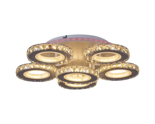 Потолочная светодиодная люстра Reluce 03900-0.3-5+1A WH+CR (RGB) Потолочная светодиодная люстра Reluce 03900-0.3-5+1A WH+CR (RGB)