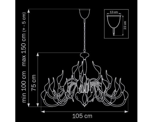 Подвесная люстра Lightstar Cigno Collo Bk 751247 Подвесная люстра Lightstar Cigno Collo Bk 751247
