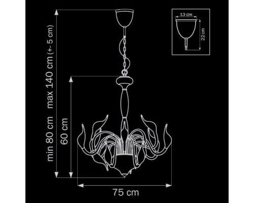 Подвесная люстра Lightstar Cigno Collo Ch 751124 Подвесная люстра Lightstar Cigno Collo Ch 751124