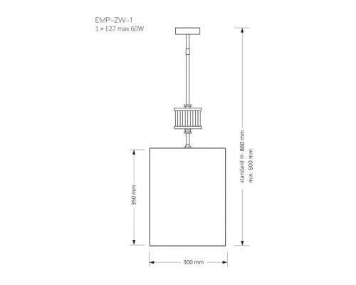 Подвесной светильник KUTEK MOOD Empoli EMP-ZW-1(N)