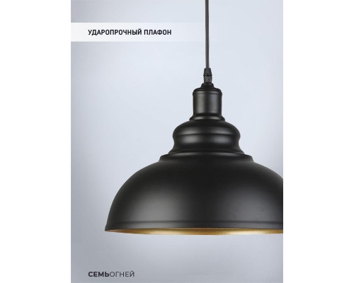 Подвесной светильник Seven Fires Tramin WD3502/1P-BK-GD Подвесной светильник Seven Fires Tramin WD3502/1P-BK-GD