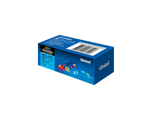 Светодиодная гирлянда Uniel разноцветный ULD-S0150-010/STB/2AA Multi IP20 UL-00007181