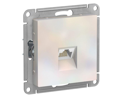 Розетка компьютерная RJ45 Systeme Electric AtlasDesign 5e кат UTP жемчужная ATN000483 Розетка компьютерная RJ45 Systeme Electric AtlasDesign 5e кат UTP жемчужная ATN000483