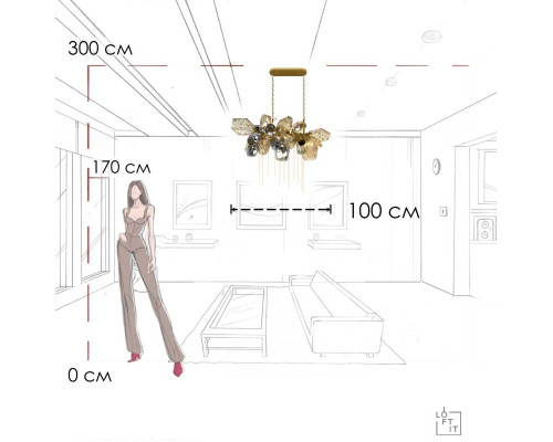 Подвесная люстра LOFT IT Britannica 10401/1000L