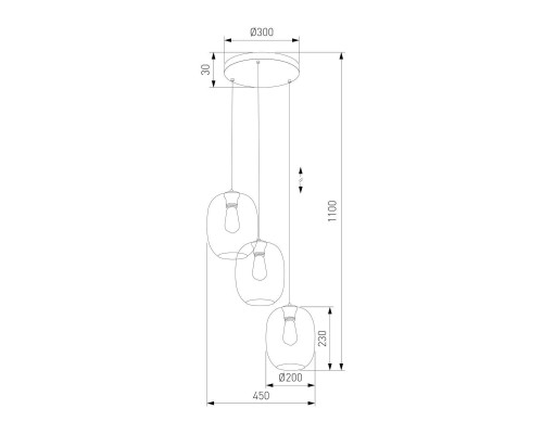 Подвесная люстра TK Lighting 5973 Elio