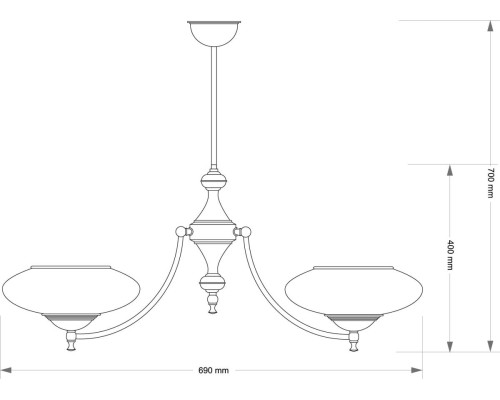 Подвесной светильник KUTEK San Marino Klosz SAN-ZW-2(P)CR