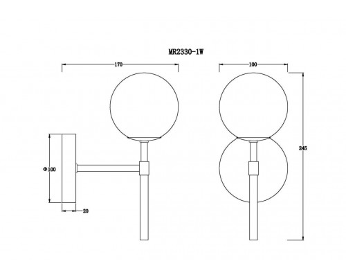 Бра MyFar Robert MR2330-1W