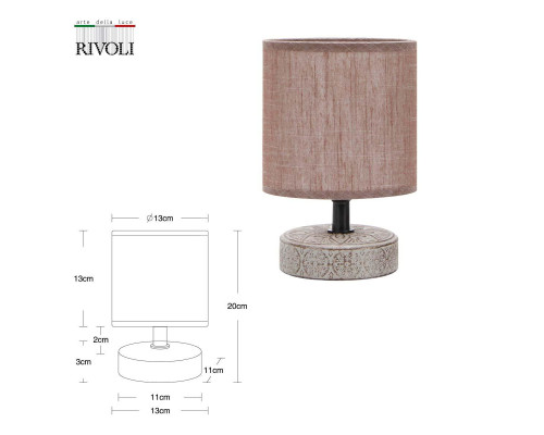 Настольная лампа Rivoli Eleanor 7070-502 Б0057270 Настольная лампа Rivoli Eleanor 7070-502 Б0057270