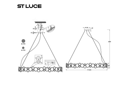 Подвесная люстра ST Luce Swatch SL6133.313.16 Подвесная люстра ST Luce Swatch SL6133.313.16