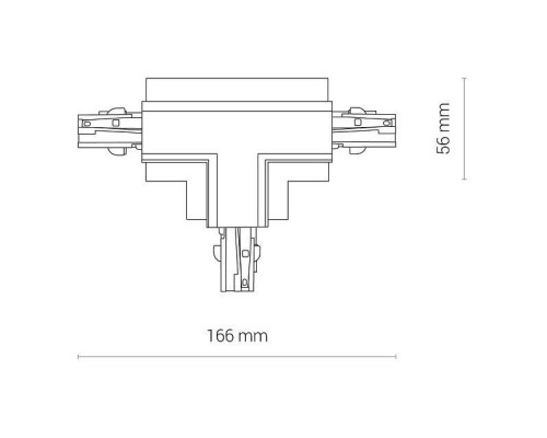 Коннектор T-образный правый 2 Nowodvorski Ctls Power 8682