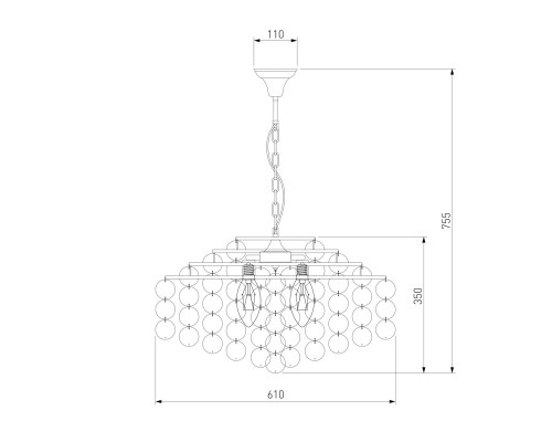 Подвесная люстра Eurosvet Sandra 00000065834 Подвесная люстра Eurosvet Sandra 00000065834