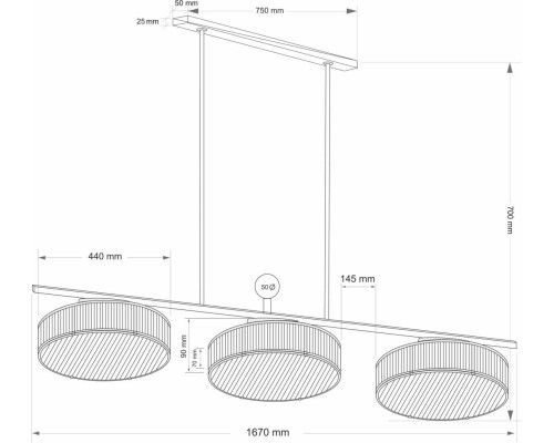 Подвесной светильник KUTEK LAVONE LAV-ZWL-18(ZM)440 Подвесной светильник KUTEK LAVONE LAV-ZWL-18(ZM)440