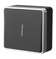 Выключатель одноклавишный с подсветкой Werkel Gallant черный/хром W5010135 4690389163845