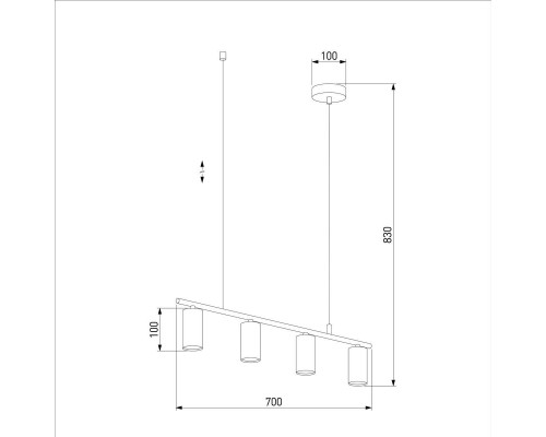 Подвесная люстра TK Lighting 4422 Logan White