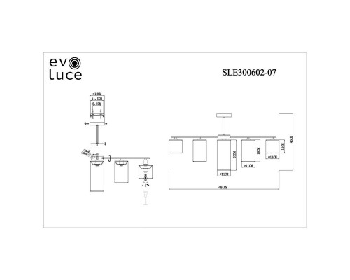 Потолочная люстра Evoluce Essenza SLE300602-07