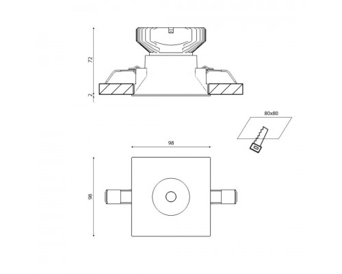 Корпус встраиваемого светильника SWG Combo-34-WH 004173