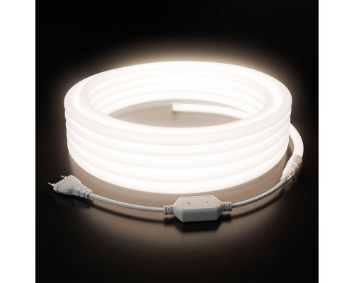 Комплект светодиодного НЕОНа Apeyron 220В, 6Вт/м, 300лм/м, 4000К, smd 2835, 144д/м, круглый, d=14, 10м, IP65 (сетевой шнур, заглушка, крепеж - 10шт) 1