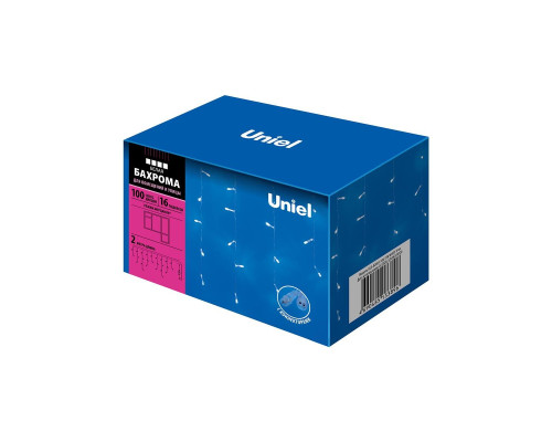 Уличная светодиодная гирлянда Uniel бахрома 220V белый ULD-B2007-100/TTK White IP44 UL-00007209 Уличная светодиодная гирлянда Uniel бахрома 220V белый ULD-B2007-100/TTK White IP44 UL-00007209
