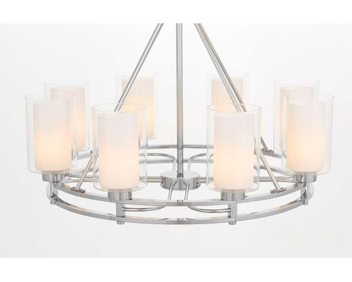 Подвесная люстра Lumina Deco Marietta LDP 8025-8 CHR+WT Подвесная люстра Lumina Deco Marietta LDP 8025-8 CHR+WT