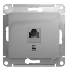 Розетка компьютерная RJ45 Systeme Electric Glossa 5e кат UTP алюминий GSL000381K
