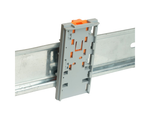 Монтажный держатель на DIN-рейку для зажимов блочных (вертикальная установка), серый  LD580-PTFIX-H1