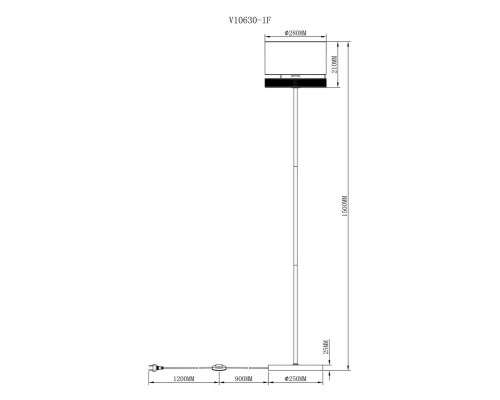 Торшер Moderli Gela V10630-1F Торшер Moderli Gela V10630-1F