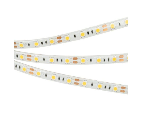 Светодиодная влагозащищенная лента Arlight 14,4W/m 60LED/m 5060SMD теплый белый 5M 014692(2) Светодиодная влагозащищенная лента Arlight 14,4W/m 60LED/m 5060SMD теплый белый 5M 014692(2)
