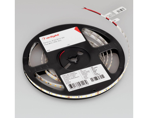 Светодиодная лента Arlight 14W/m 120Led/m 2835SMD теплый белый 5M UL-A120-8mm 24V Warm3000 042304 Светодиодная лента Arlight 14W/m 120Led/m 2835SMD теплый белый 5M UL-A120-8mm 24V Warm3000 042304
