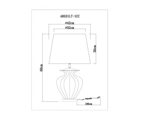 Настольная лампа Arte Lamp Sheldon A8532LT-1CC