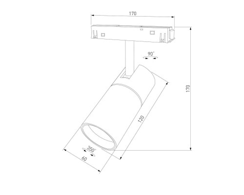 Трековый светодиодный светильник Elektrostandard Slim Magnetic 85012/01 a067379 Трековый светодиодный светильник Elektrostandard Slim Magnetic 85012/01 a067379
