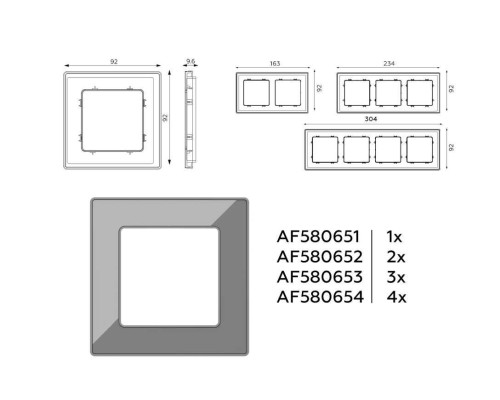 Рамка AMBRELLA VOLT AF580654 Рамка AMBRELLA VOLT AF580654