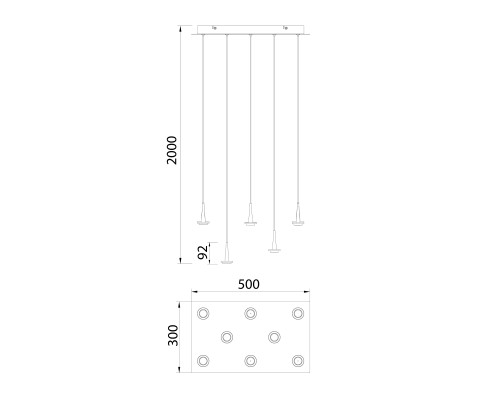Подвесная светодиодная люстра Mantra Andromeda 8934+8PL
