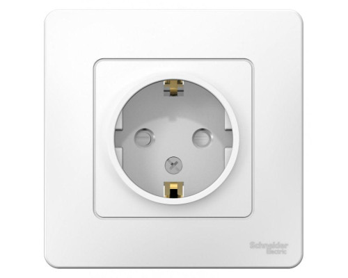 Розетка 2К+З Systeme Electric Blanca 16A 250V со шторками белая BLNRS001111 Розетка 2К+З Systeme Electric Blanca 16A 250V со шторками белая BLNRS001111