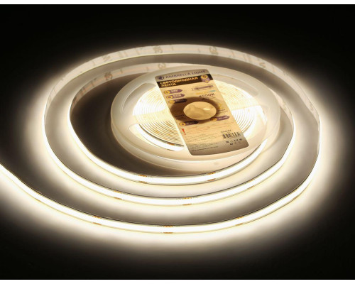 Светодиодная лента Ambrella Light 12W/m 480LED/m COB дневной белый 5M GS4702