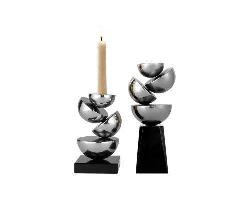 Подсвечник ArtHomeDecor FRAGMENT 6932 L SILVER  BLACK