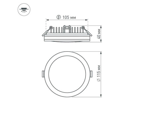 Встраиваемый светодиодный светильник Arlight LTD-115SOL-15W White 020710 Встраиваемый светодиодный светильник Arlight LTD-115SOL-15W White 020710