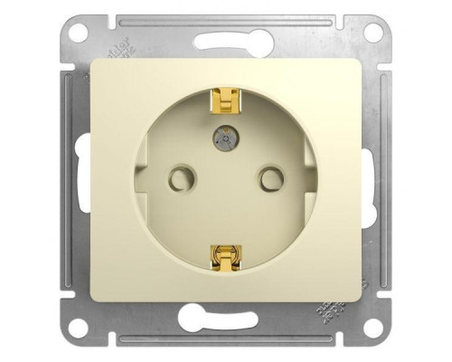 Розетка 2К+З Systeme Electric Glossa 16A 250V со шторками бежевая GSL000245 Розетка 2К+З Systeme Electric Glossa 16A 250V со шторками бежевая GSL000245