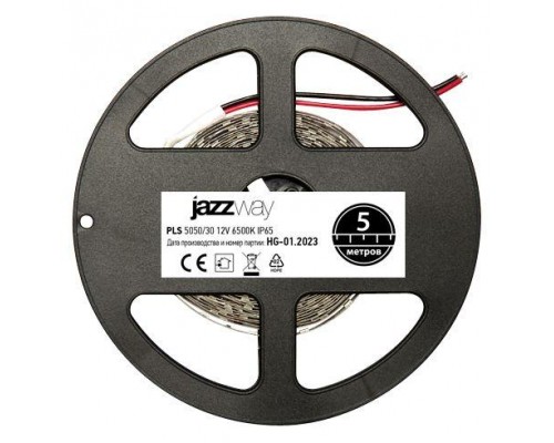 Светодиодная влагозащищенная лента Jazzway 7,2W/m 30Led/m 5050SMD холодный белый 5M 327552