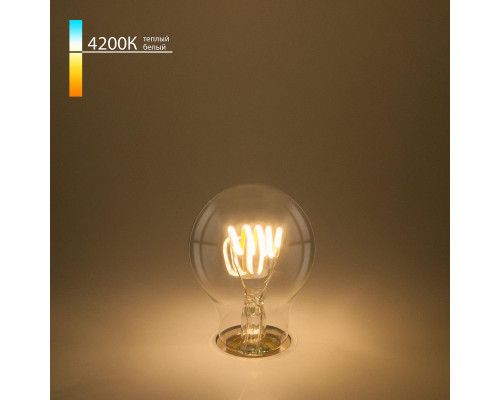 Лампа светодиодная филаментная Elektrostandard E27 6W 4200K прозрачная a048303 Лампа светодиодная филаментная Elektrostandard E27 6W 4200K прозрачная a048303