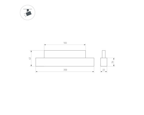 Трековый светодиодный светильник Arlight Mag-Orient-Flat-L350-12W Day4000 048750 Трековый светодиодный светильник Arlight Mag-Orient-Flat-L350-12W Day4000 048750