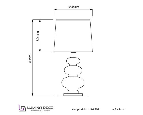 Настольная лампа Lumina Deco Briston LDT 303 PR+WT Настольная лампа Lumina Deco Briston LDT 303 PR+WT