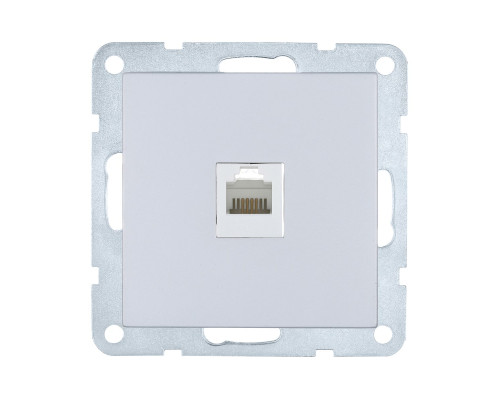 Розетка телефонная RJ-12 LK Studio LK80 серебристый металлик 845503-1 Розетка телефонная RJ-12 LK Studio LK80 серебристый металлик 845503-1