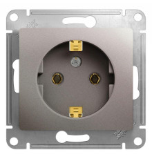 Розетка 2К+З Systeme Electric Glossa 16A 250V платина GSL001243